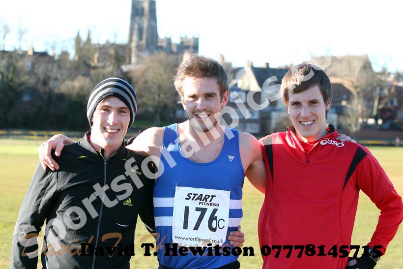 Morpeth Harriers Senior Mens race winners ,Durham Cathedral Cross Country Relays.